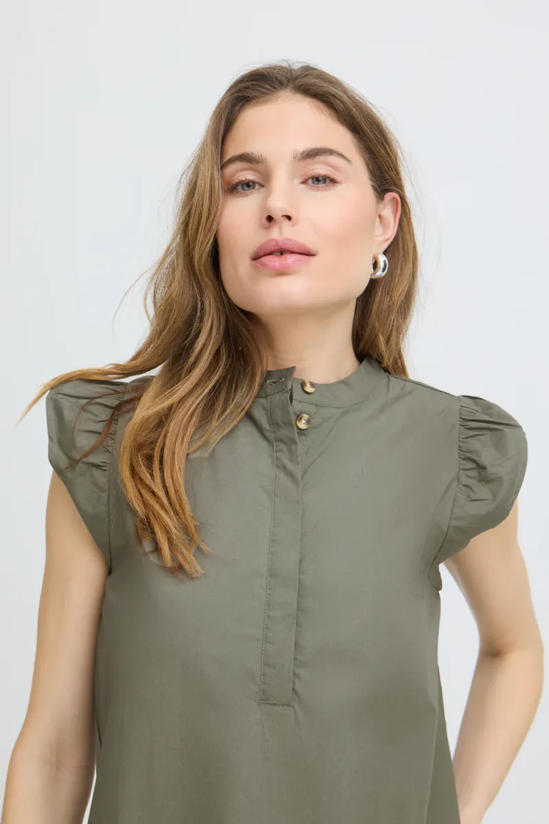 Cleo SS Blouse, Agave Green