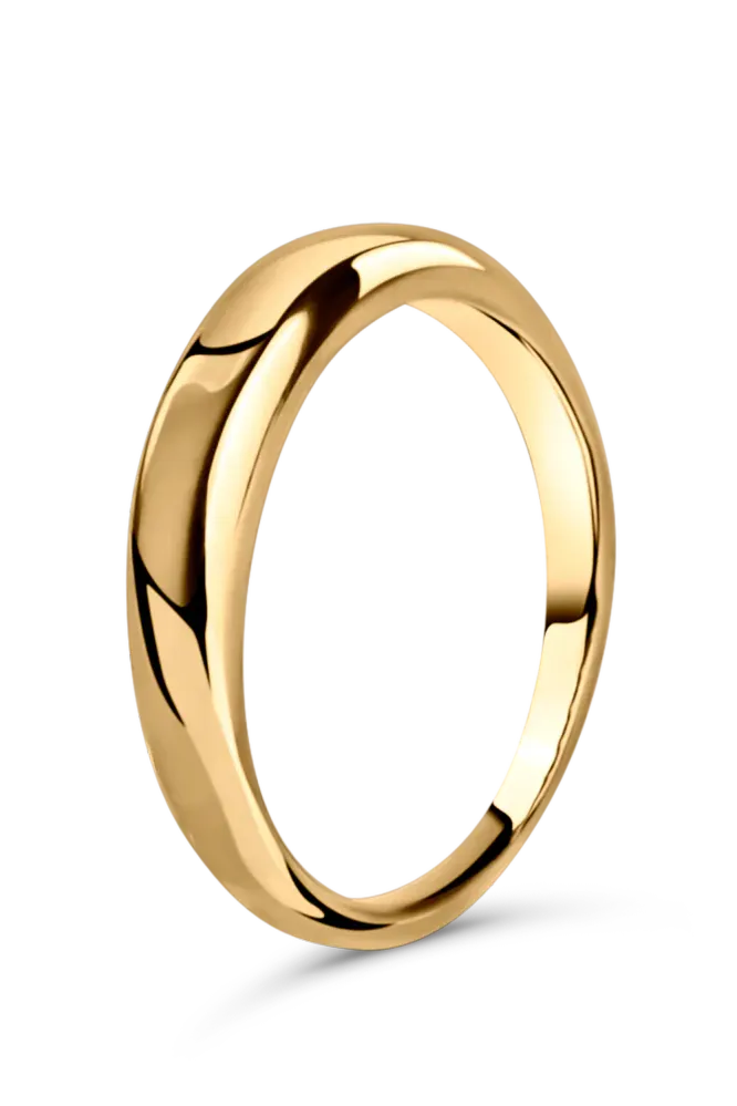 Thin Dome Ring, Gold