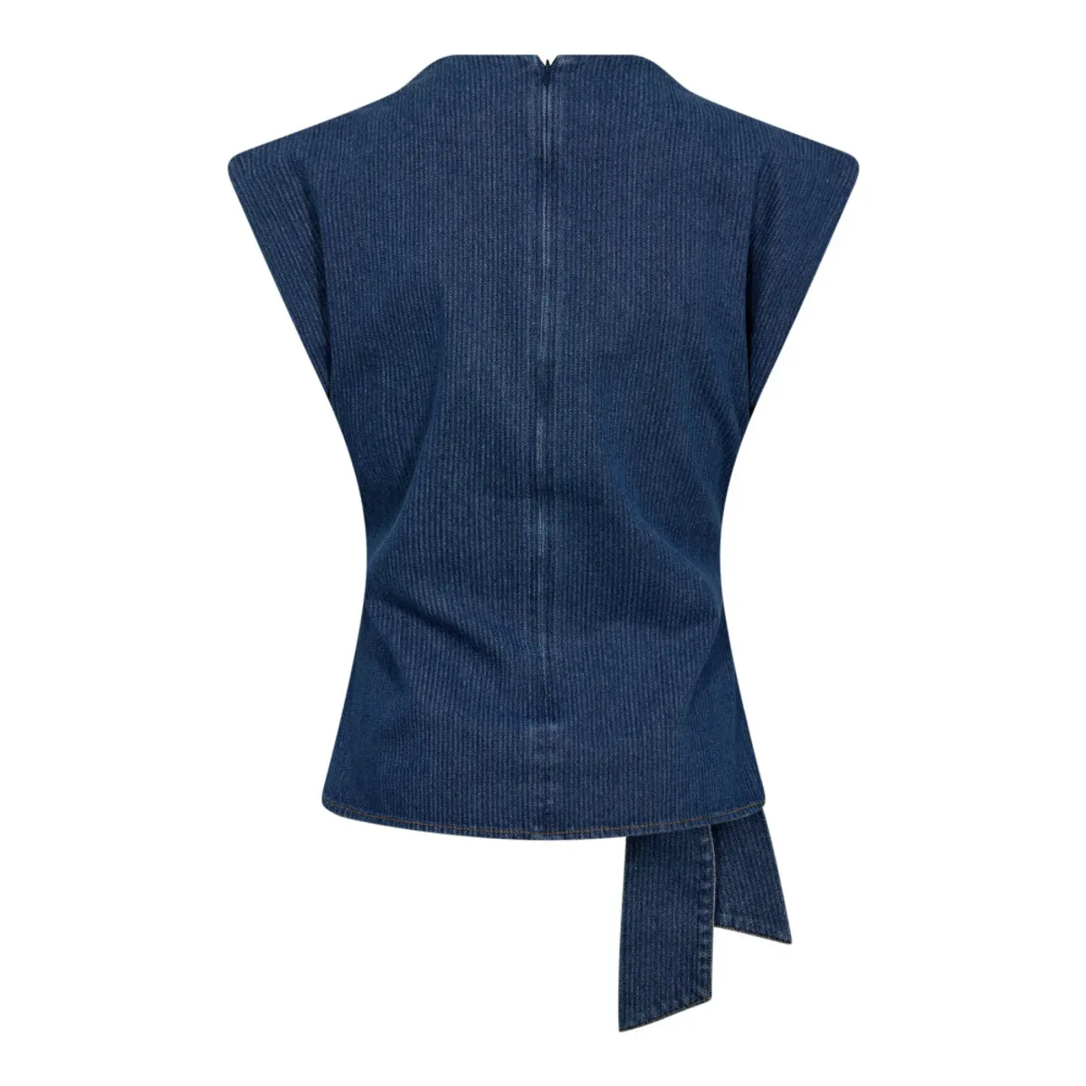 Kimmy Pleat Top, Dark Denim