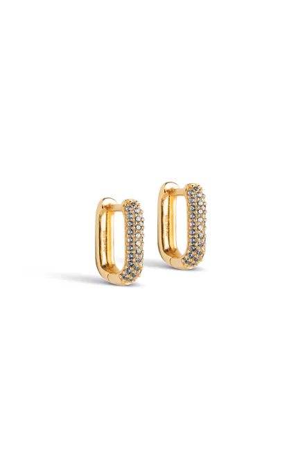 Hovedbilde Sparkling Square Hoops 12 mm (Clear CZ)