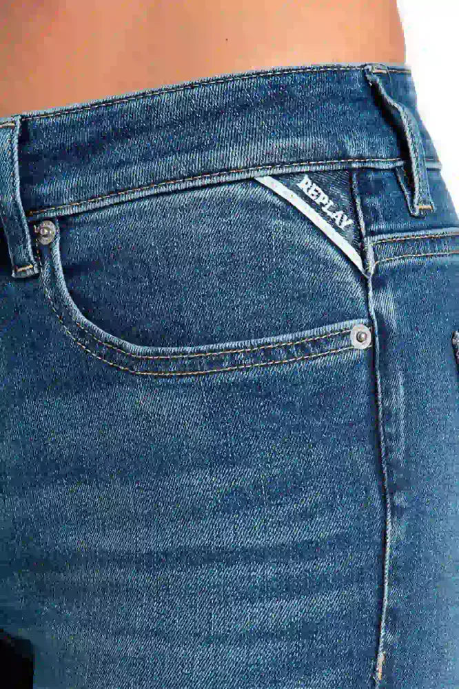 Joella Pants Flare Regular Waist Fit, Medium Blue