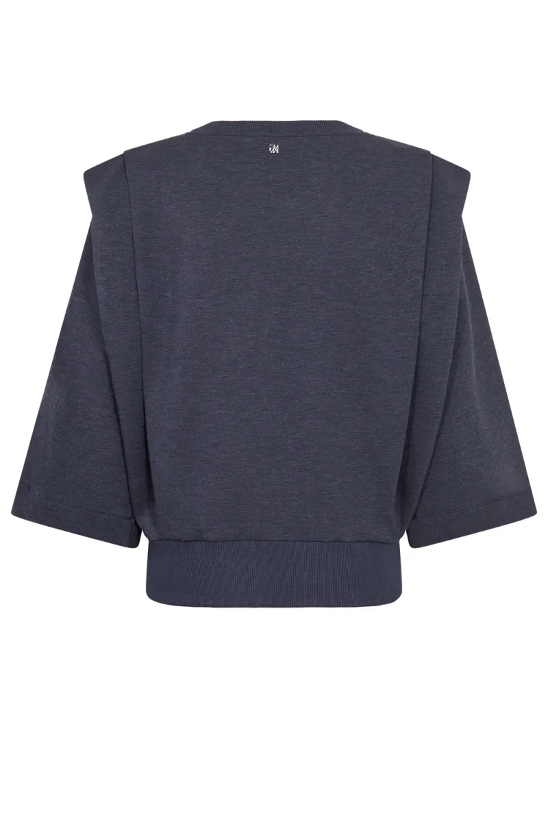 Mae O-3/4 Sleeve Sweatshirt, Salute Navy