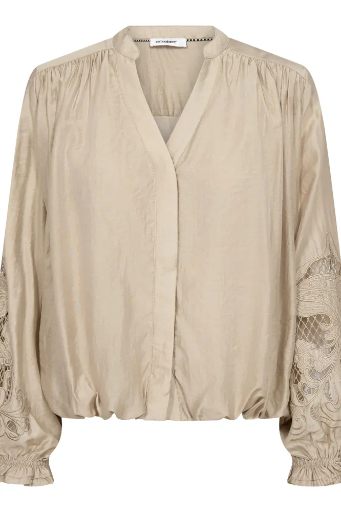Delin Balloon Emb Shirt, Mink