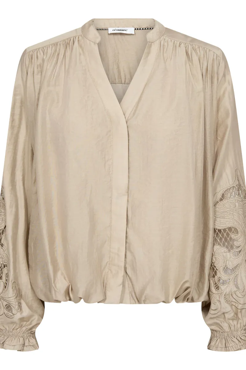 Delin Balloon Emb Shirt, Mink