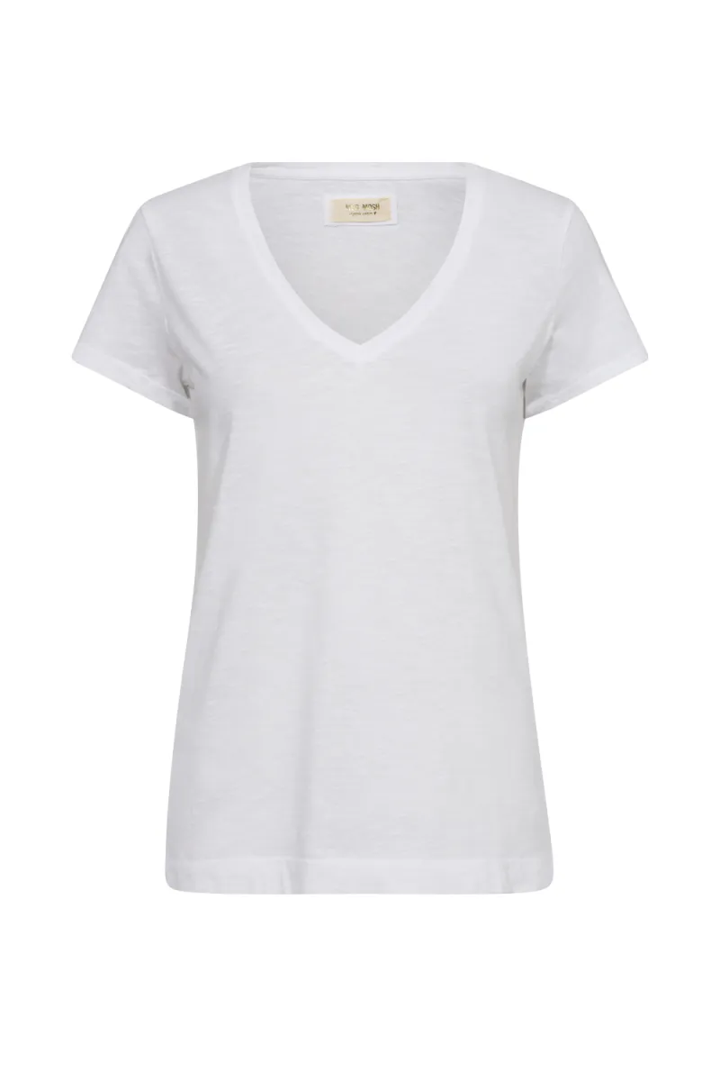 Arden Organic V-Neck Tee, White