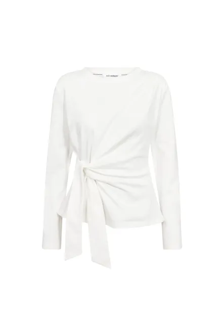 Hovedbilde Oriane LS Pleat Tie Tee, White