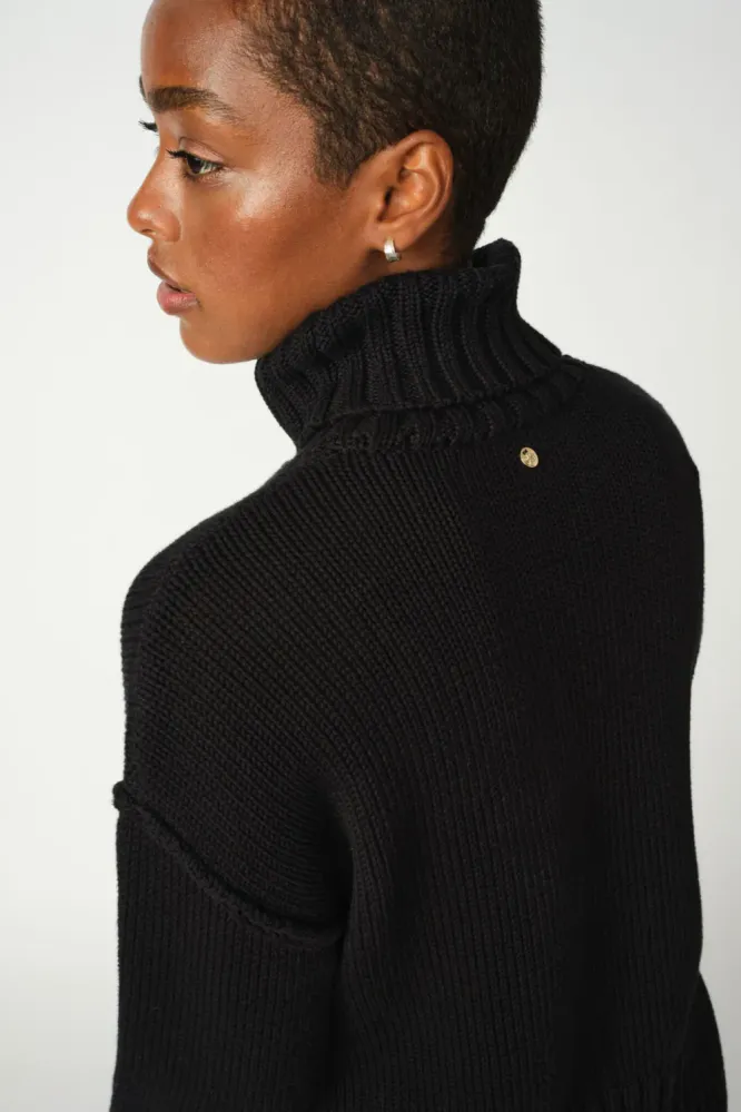 Rola Bine Rollneck Knit, Black