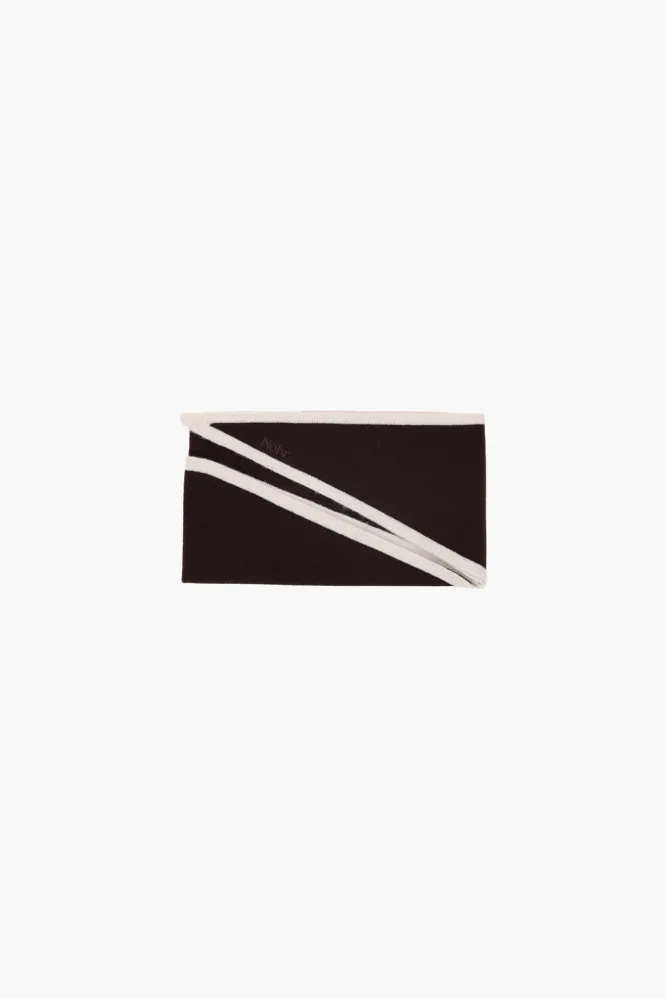 Lara Duo Wool Cashmere Triangle, Mørk brun