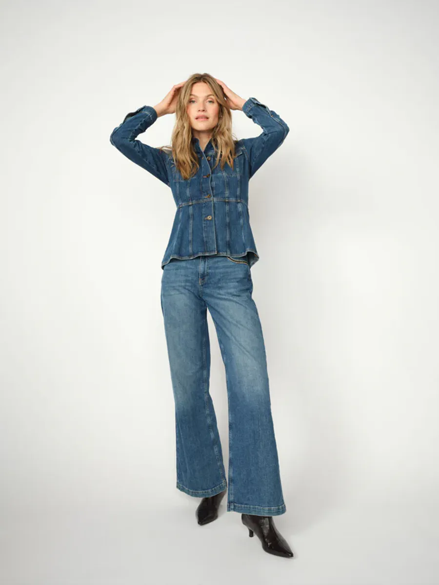 Dara Deco Jeans, Mid Blue