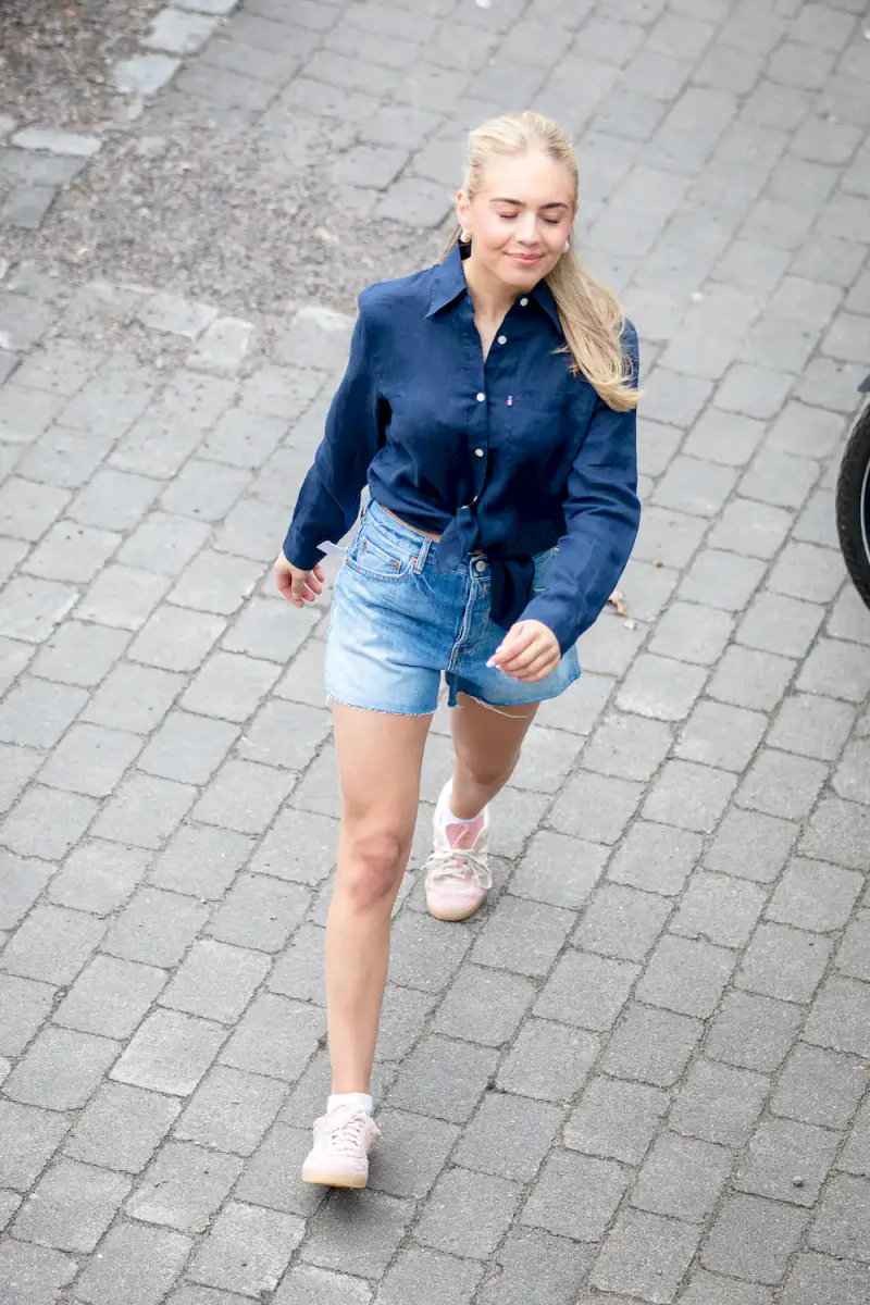 Classic Linen Shirt, Navy