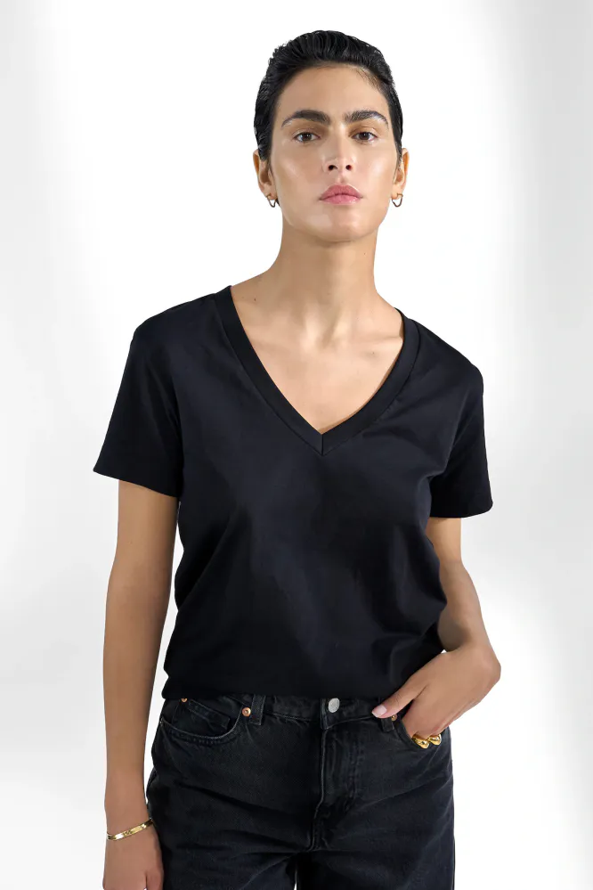 V-Neck Regular, Black