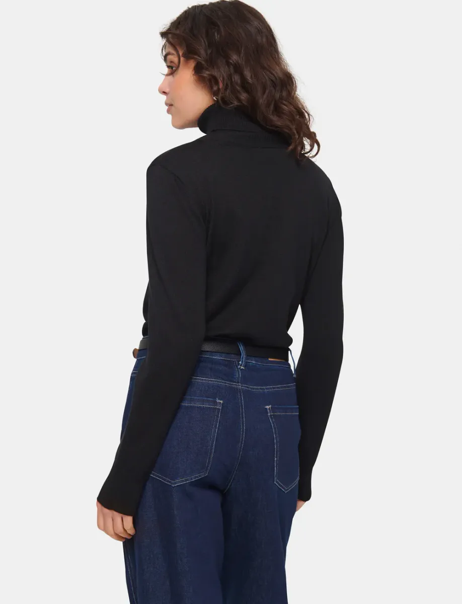 Mila Rollneck Pullover, Black