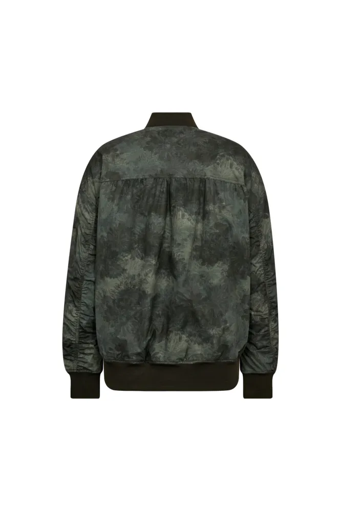 Ruby Print Bomber Jacket, Olive Night
