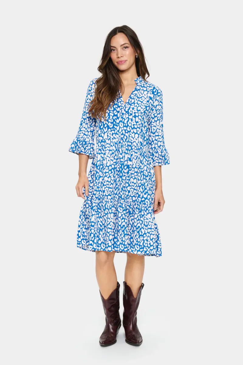 Eda Dress, Ice Blue Iolite Leopard