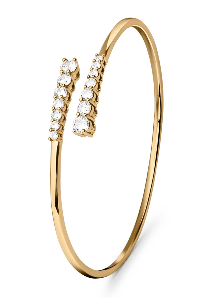 Aurora Bangle Bracelet, Gold