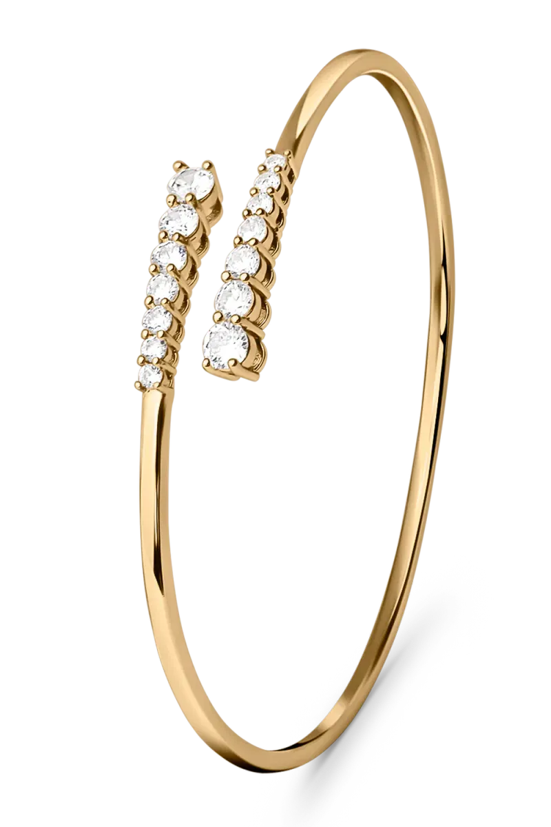 Aurora Bangle Bracelet, Gold