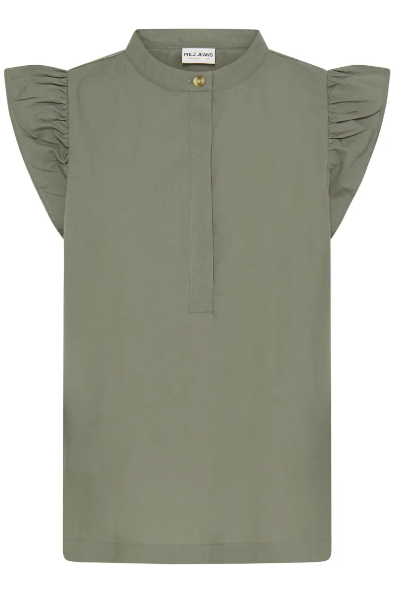 Cleo SS Blouse, Agave Green