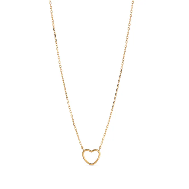 Hovedbilde Organic Heart Necklace (Gold plated)