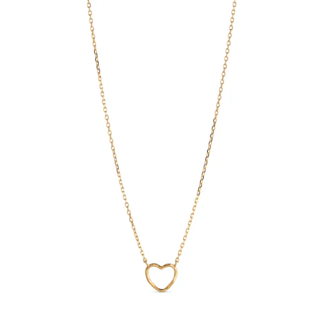 Organic Heart Necklace (Gold plated)