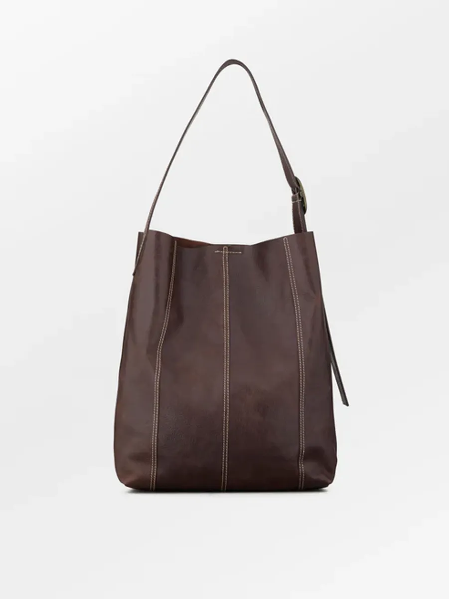 Panel Mae Buckle Bag, Chocolate Torte