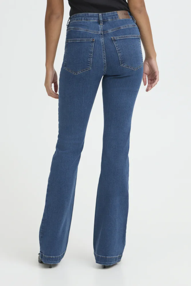 Becca UHW Bootcut Leg, Medium Blue Denim