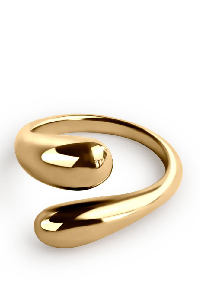 Adjustable Sleek Ring, Gold