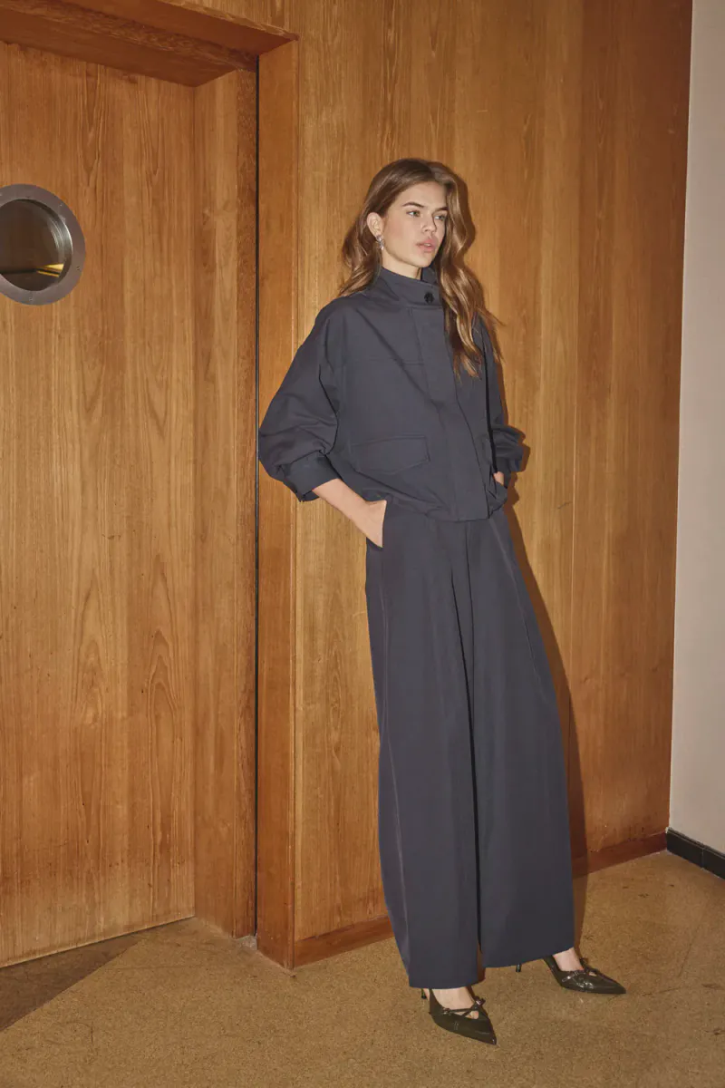 Demi Barrel Pant, Navy