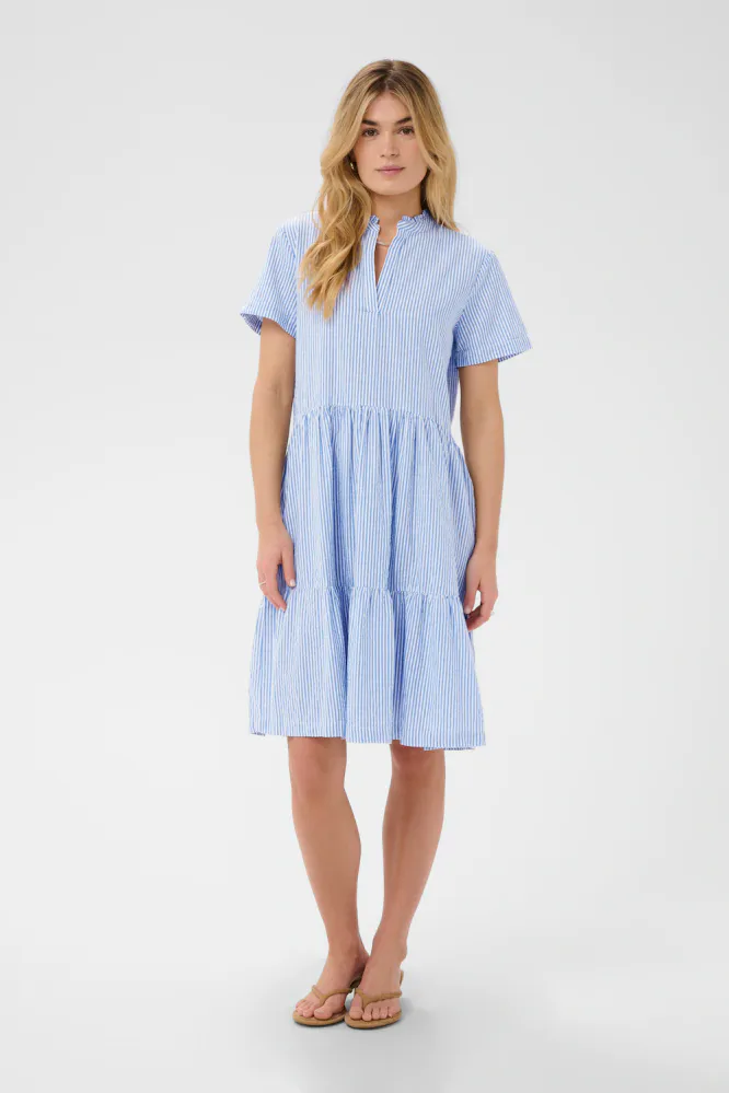 Elmiko SS Dress, Palace Blue Stripe