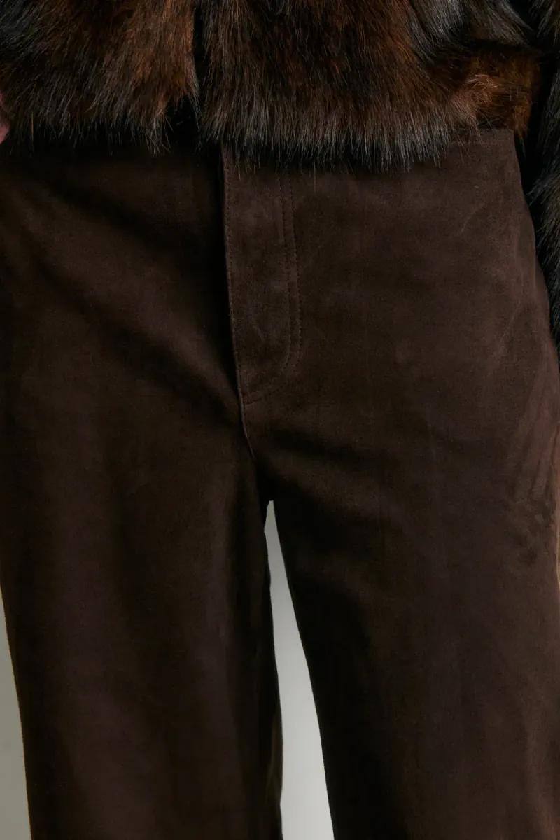 Zonie Suede Jeans, Demitasse