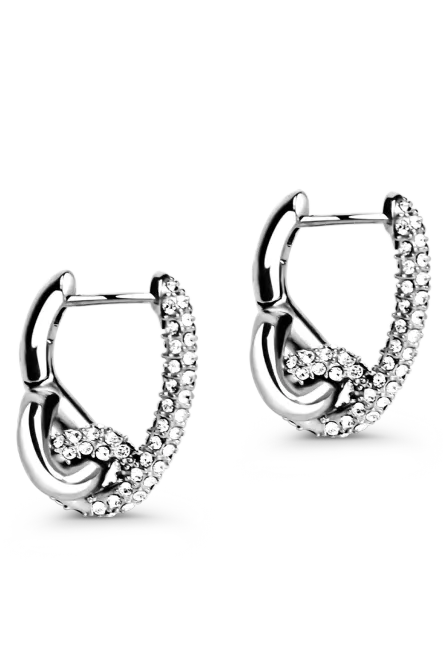 Hovedbilde Pavé Knot Earrings, Silver