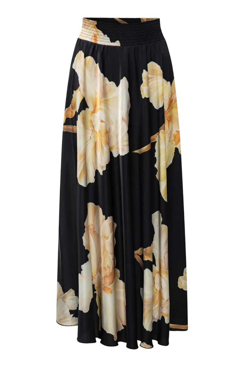 Savannah Skirt, Gold Maxi Flower