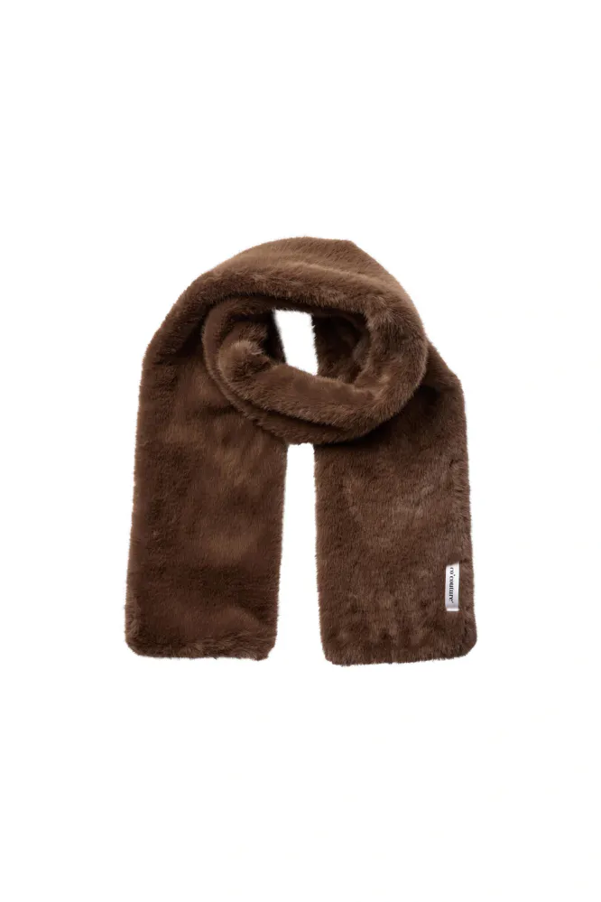 Penza Fur Scarf, Mocca