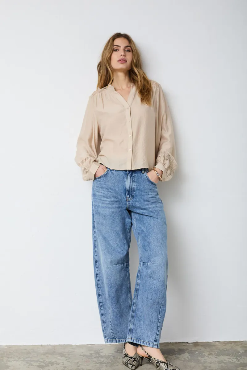Gwenda V-Shirt, Mink
