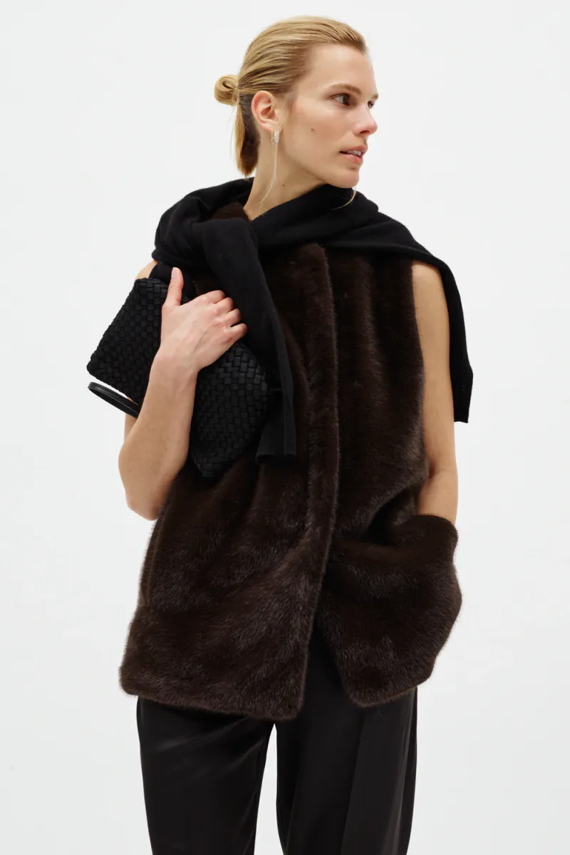 Yasminah Waistcoat, Chocolate Brown