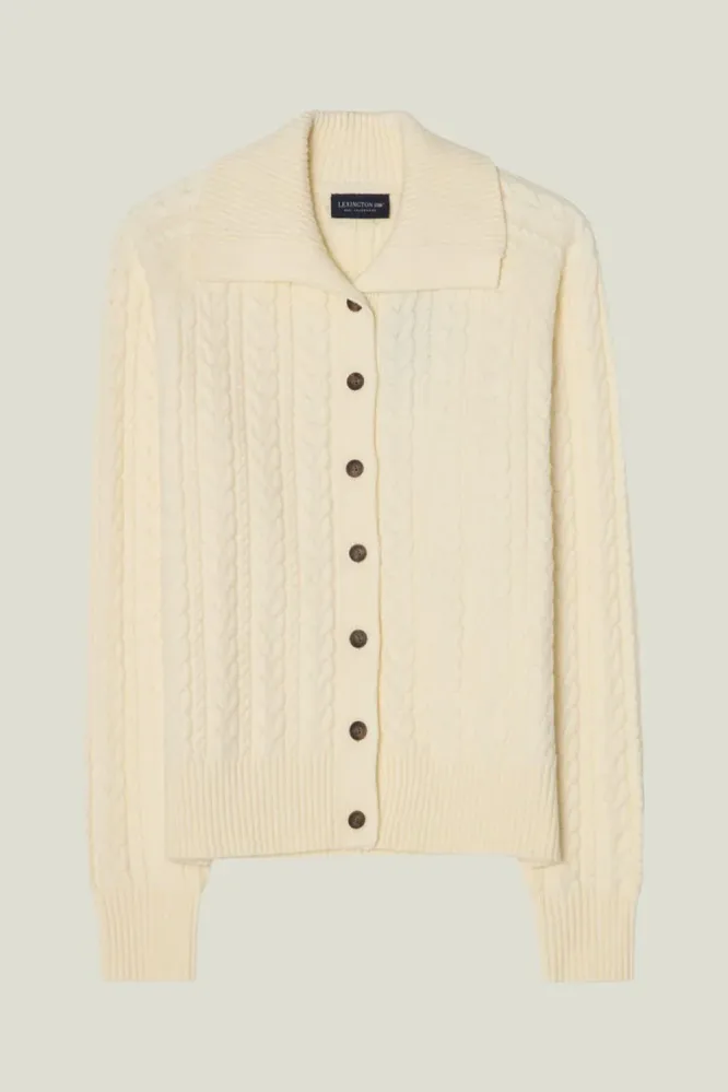 Cable Cardigan, Offwhite