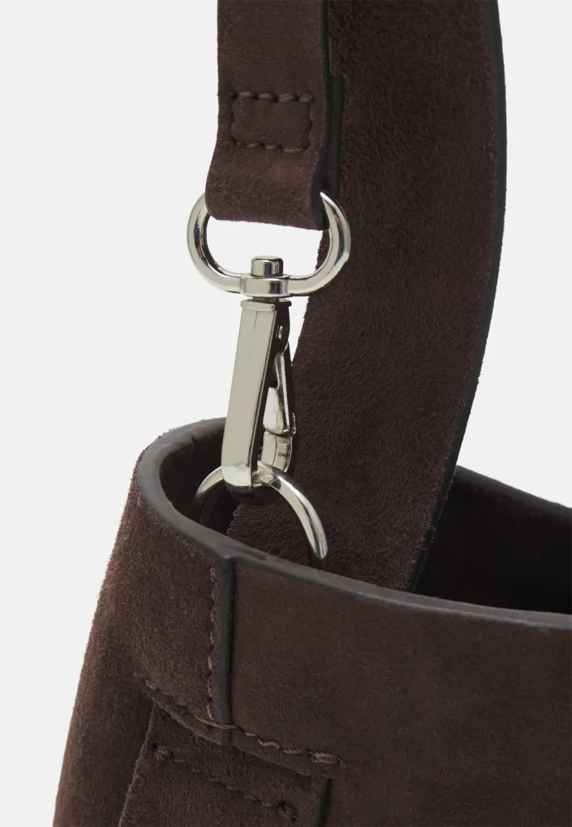 Suede Fraya Small Bag, Hot Fudge Brown