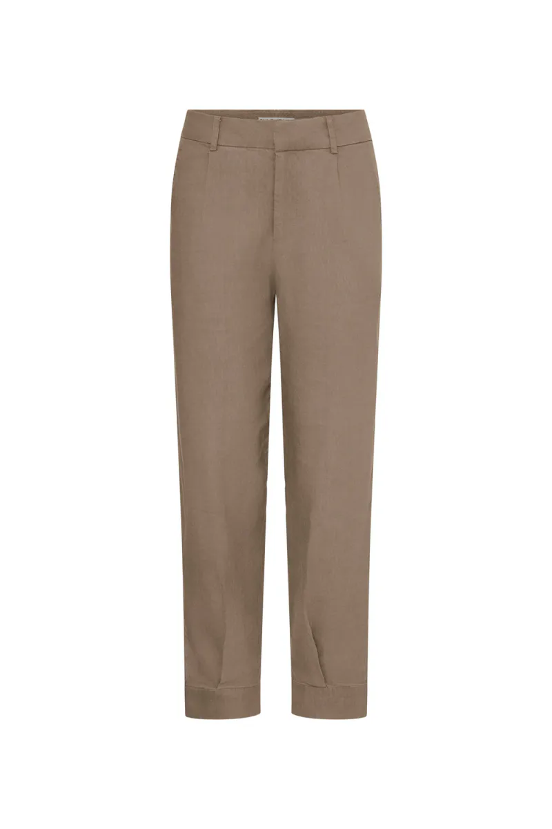 Luca HW Pant Ank Length Tap, Walnut
