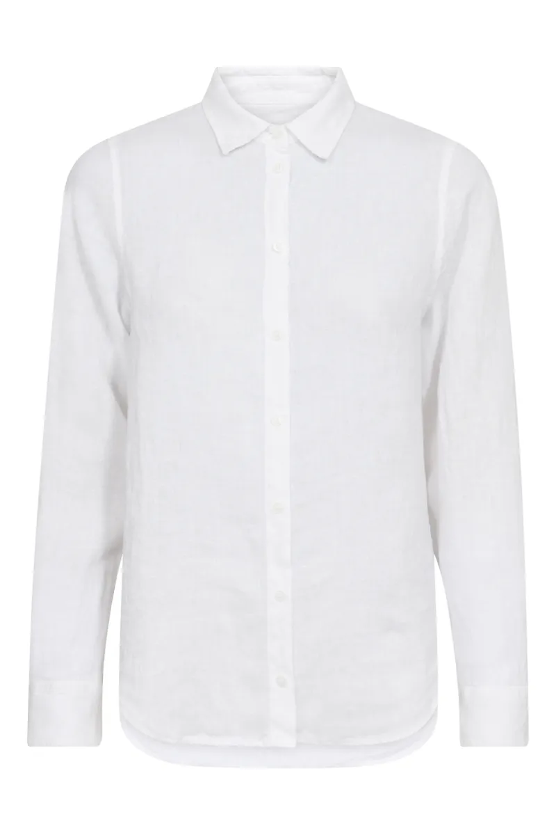 Martina Linen Shirt, White