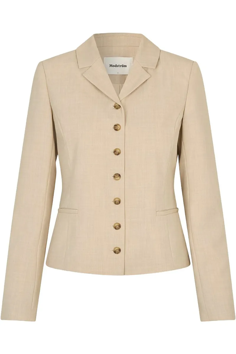 Gale 2 Short Blazer, Beige Melange