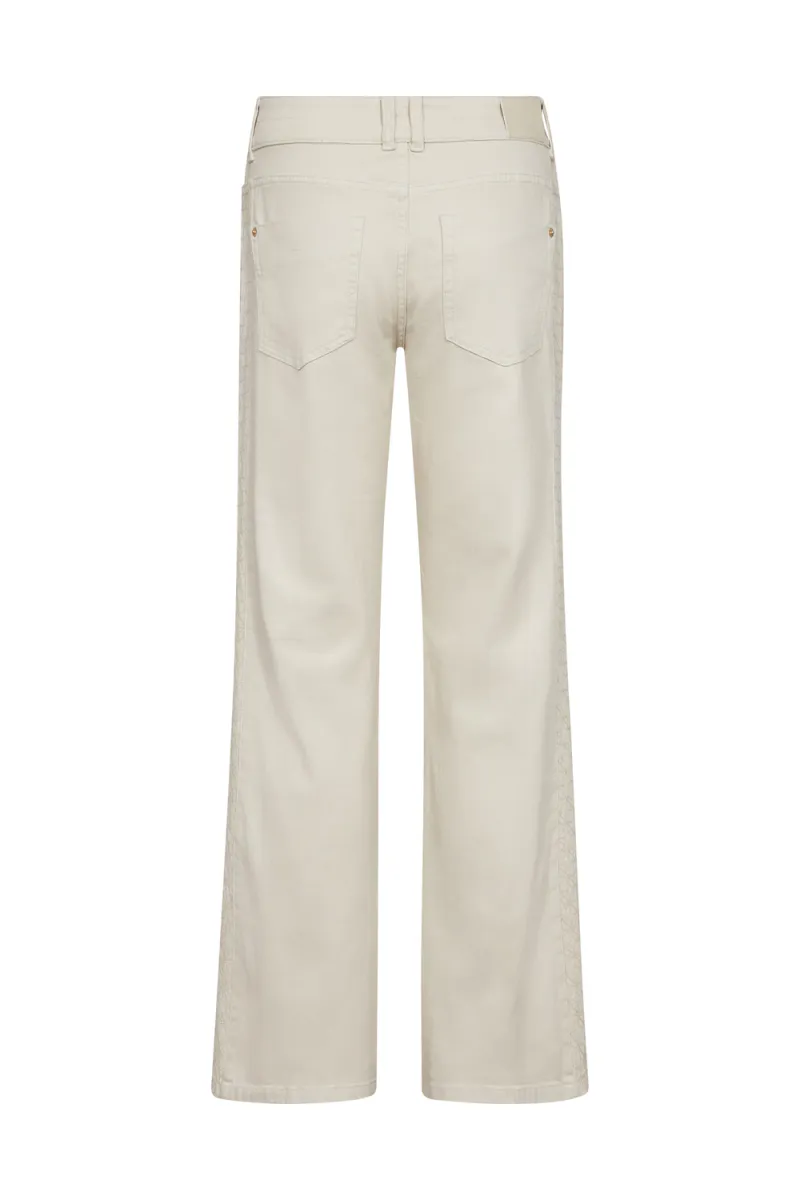 Marlena Emb Jeans, Ecru