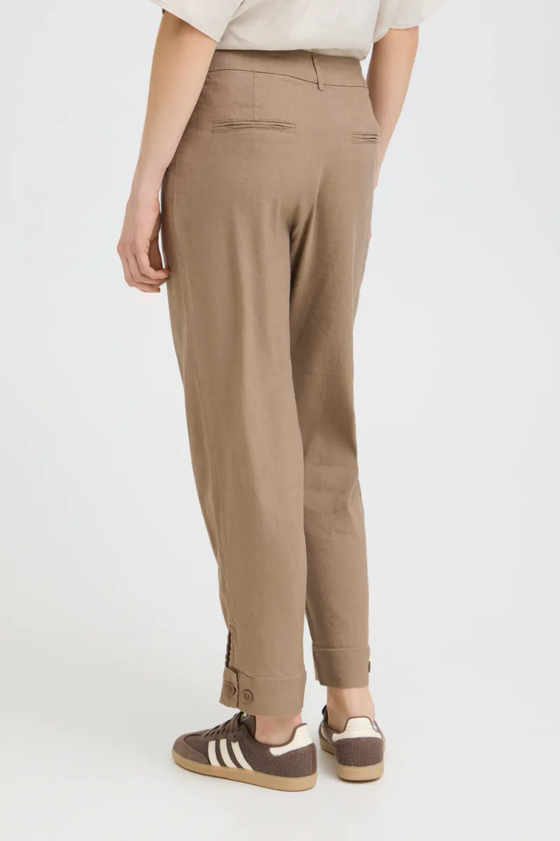 Luca HW Pant Ank Length Tap, Walnut