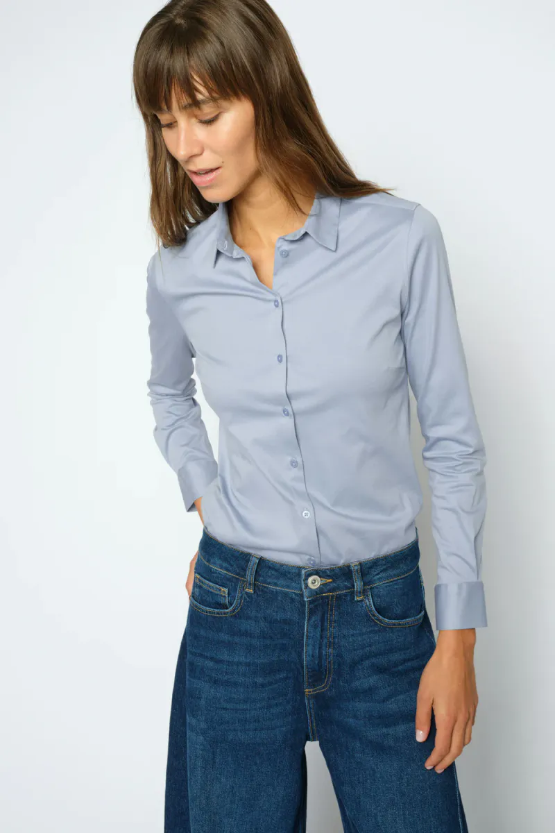 Tina Jersey Shirt, Light Blue