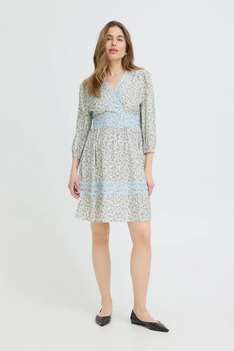 Conja Dress Short, Egret