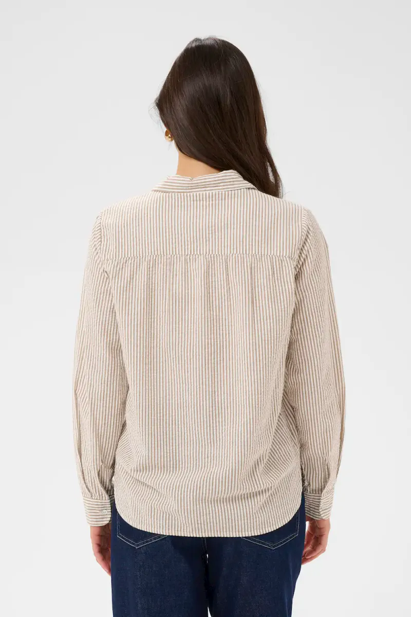Elmiko N. Shirt, Toasted Coconut Ice Stripe