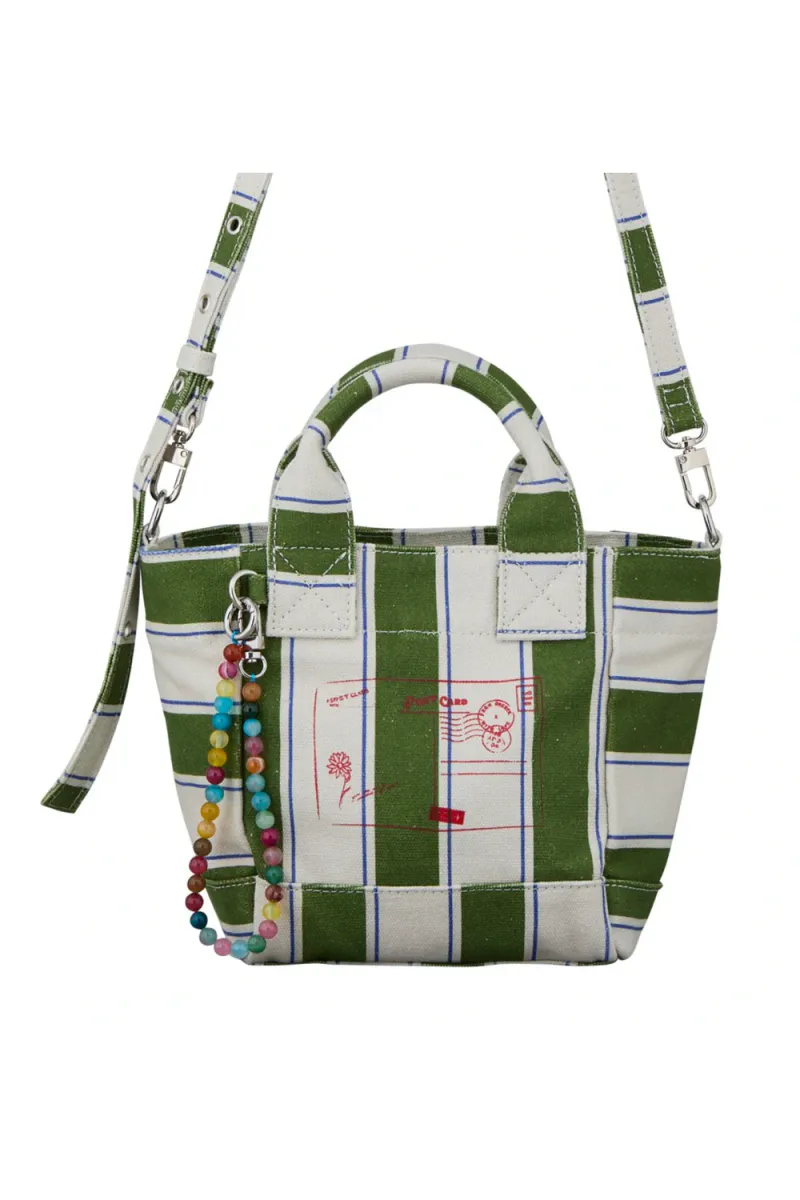 Stripie Canvas Gabby Bag, Banana Palm Green