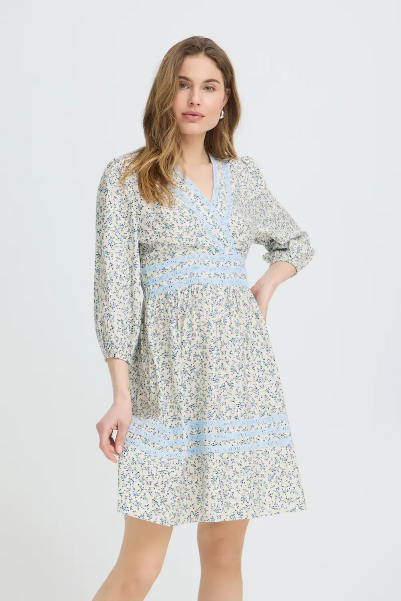 Conja Dress Short, Egret