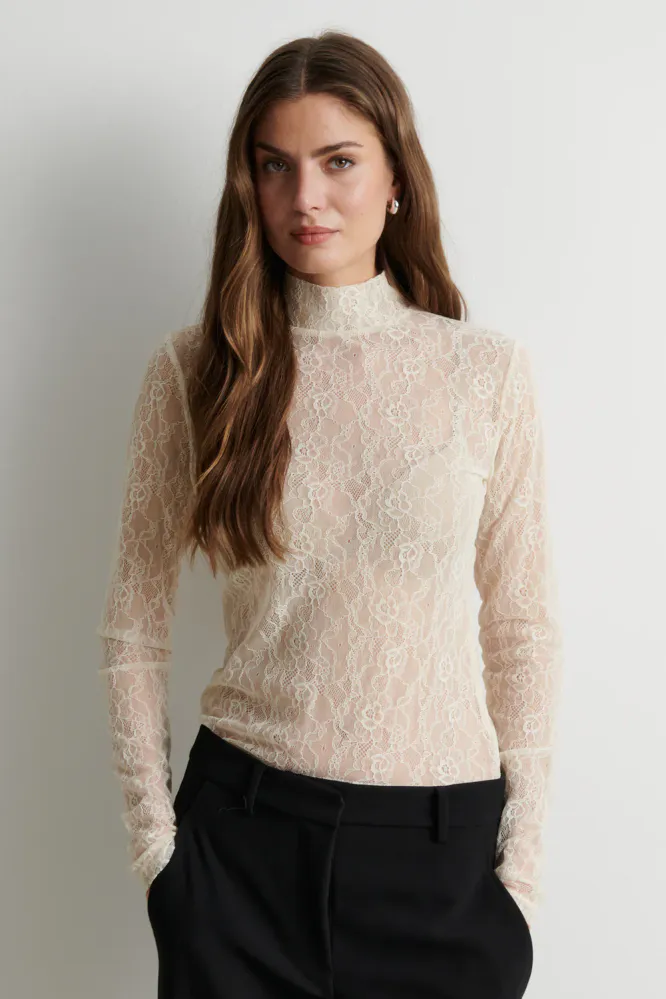 Luria LS Lace Tee, Birch