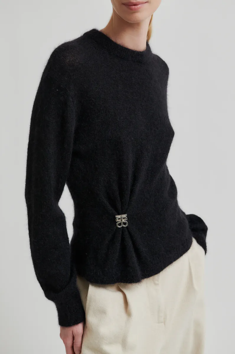 Solvej Knit O-Neck, Black