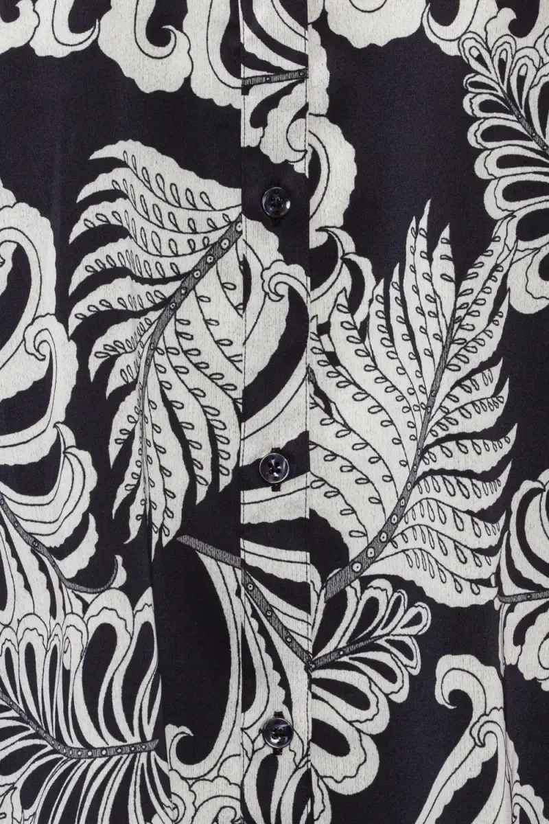 Amelia Shirt, Navy Palm