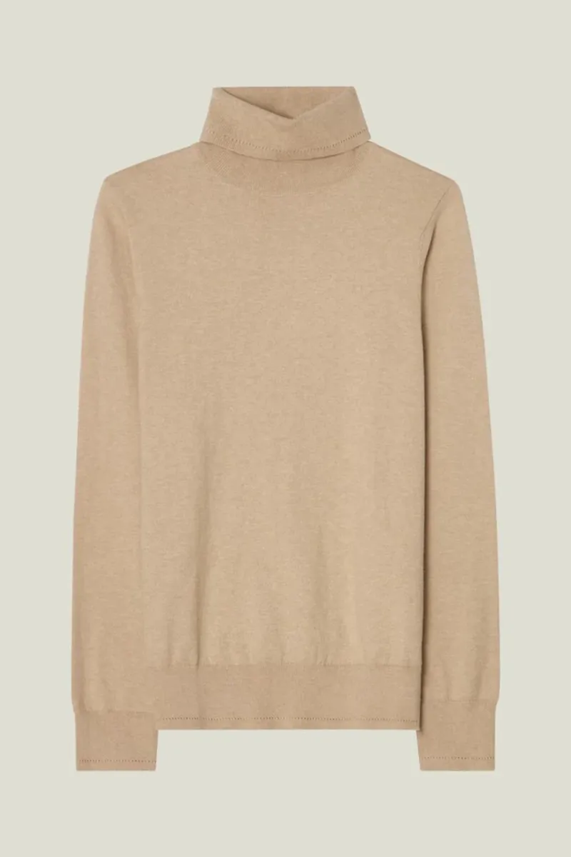 Knitted Turtleneck, Beige